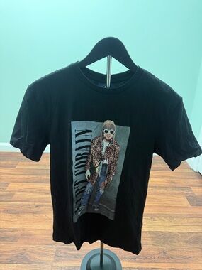 H&M Black Kurt Cobain Photo Graphic Tee